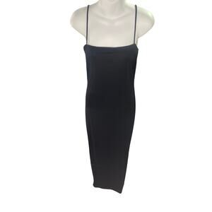 Vintage Rampage Simple Long Black Spaghetti Strap Minimal Dress Women's Size 3